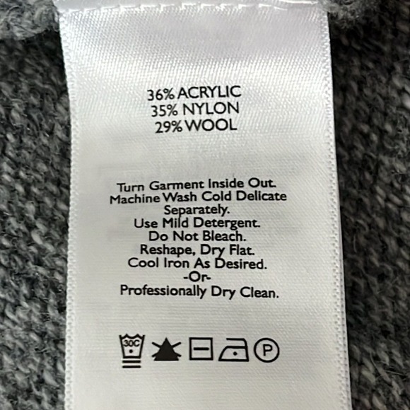 Eddie Bauer Mens Long Sweater Size TXL Grey Nordic Winter Thick Wool Blend - Picture 7 of 8
